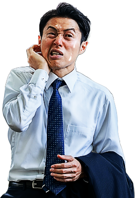 汗だくの会社員
